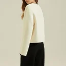 Winer Double Faced Wool Jacket Women Luxury Single Breasted Cropped Alpaca Coat