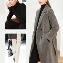 Tie a Belt Winter Alpaca Hair Coat Atmosphere Elegant Double-breasted Popular Design Hot Sale
