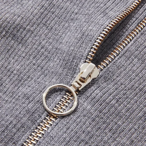 Half Zipper Knitwear Long Sleeve Hand Knitted Merino Wool Sweater for Women - Image 5