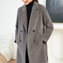 Tie a Belt Winter Alpaca Hair Coat Atmosphere Elegant Double-breasted Popular Design Hot Sale